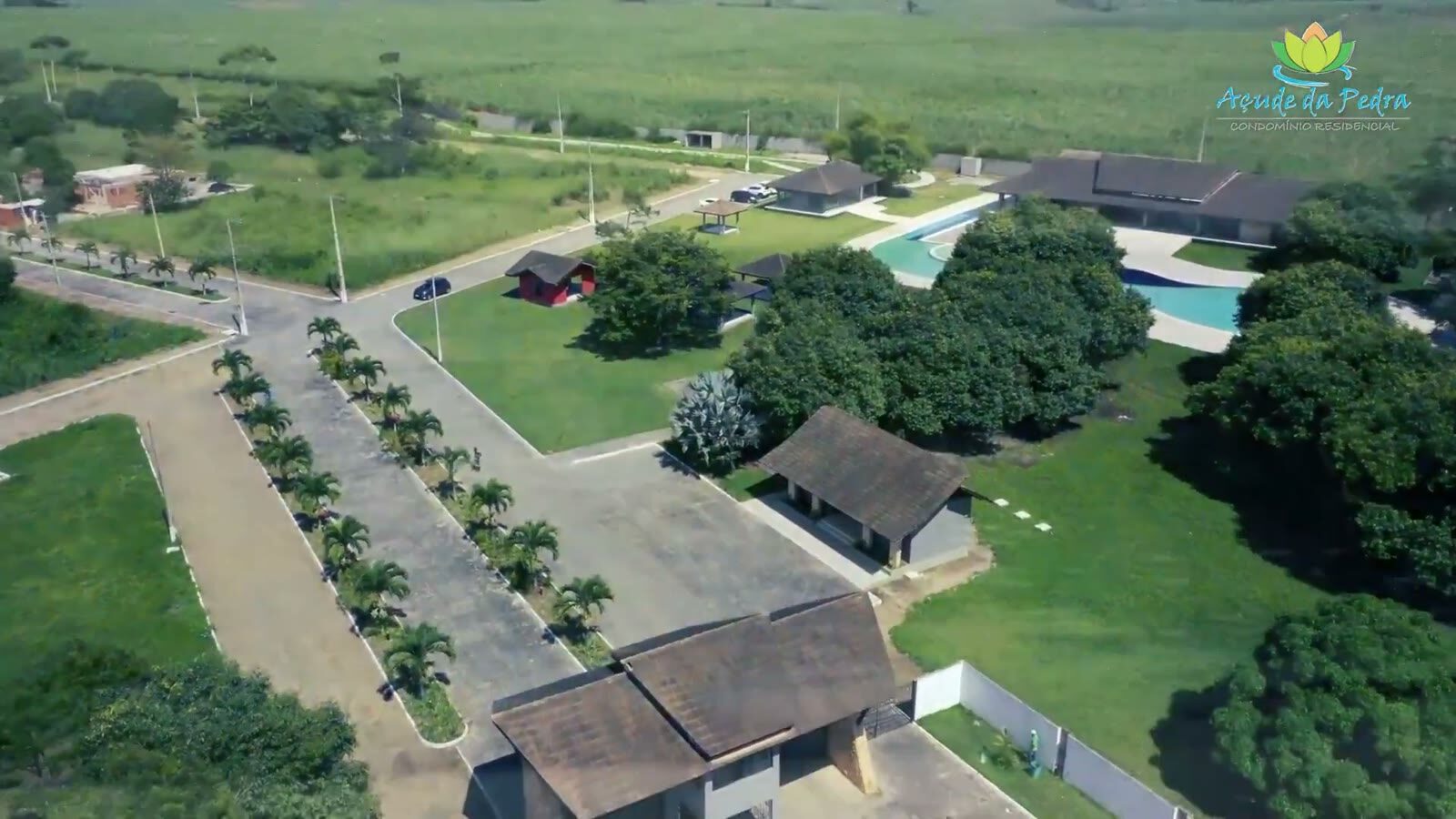 Vista aérea do condomínio